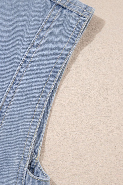 'Eowyn' Denim Mini Dress - Celes Fashion